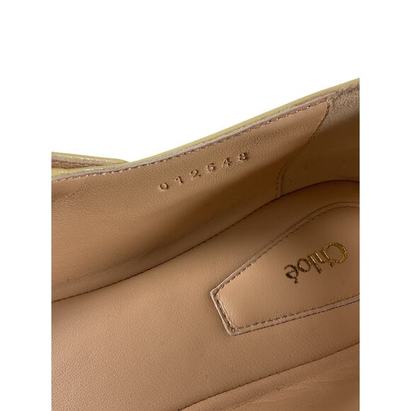 Chloe Patent Leather Sleepy Beige Marcie Mary Jane Flats Size IT 39.5 / US 9.5 - Picture 6 of 10